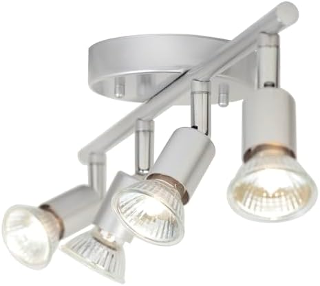 Globe Electric 58932 Track Light 4-Bar Matte Silver