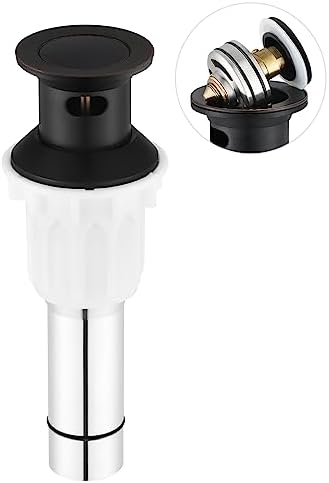PARLOS Pop Up Sink Drain Stopper with Hair Catcher Oil Rubbed Bronze 2100603