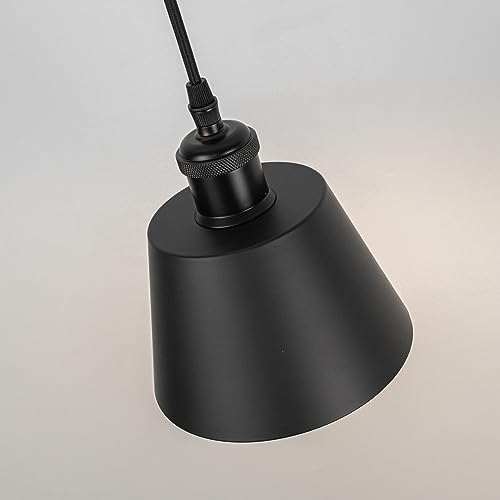 E26 Pendant Lamp Retro Black Ceramic Pendulum