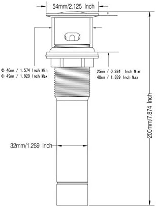 Mejor MetalBathroom Sink Pop Up Drain