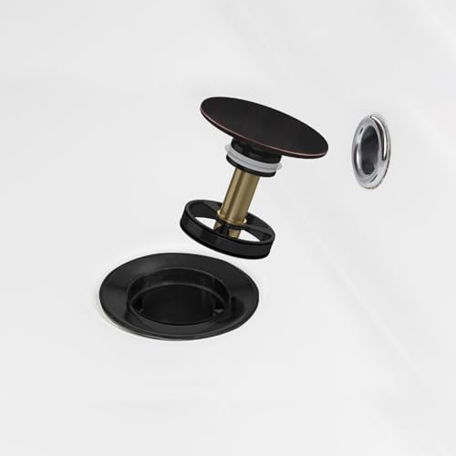 Pop Up Sink Drain Stopper Overflow Oil Rubbed Bronze