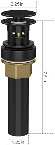 Pop Up Sink Drain Stopper Overflow Oil Rubbed Bronze
