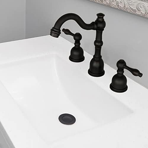 Akicon Oil Rubbed Bronze Push Button Drain Stopper for Bathroom Sink