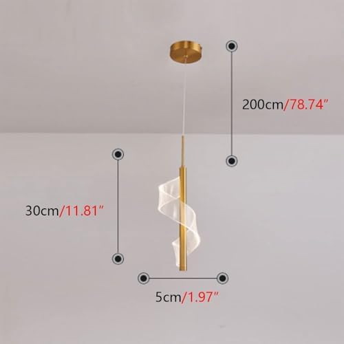 Nordic Creative Bedroom Pendant Light Acrylic Spiral Chandelier