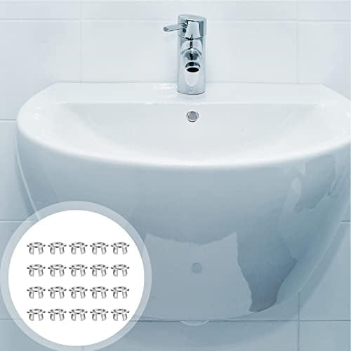 Angoily 30pcs x 3 Replacement Sink Overflow Rings Ceramic Basin Drains Covers