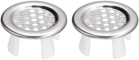 Uxcell Sink Overflow Cover 2Pcs Stainless Steel Drain Ring