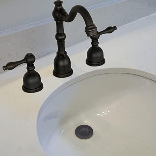 Akicon Oil Rubbed Bronze Push Button Drain Stopper for Bathroom Sink
