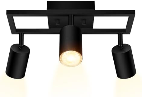 BoostArea 3 Light Track Lighting Kit with Rotatable Heads