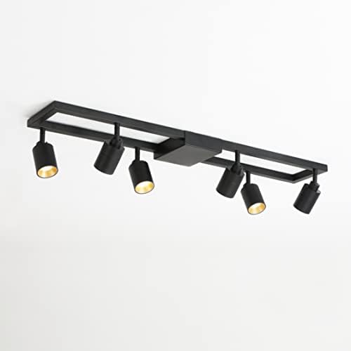 VidaLite Shura 6-Light Black Integrated LED Ceiling Light - Durable Rotating Heads