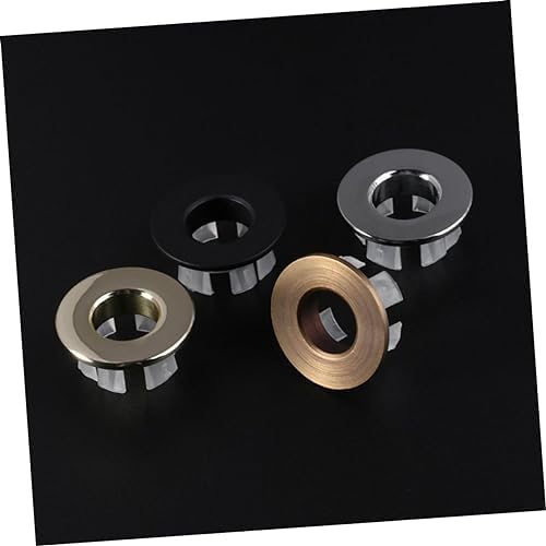 OSALADI 2pcs Bathroom Sink Overflow Cover Brass ABS Material