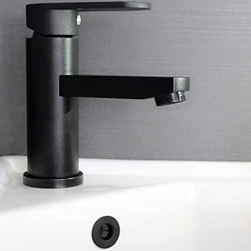 2-Piece Matte Black Brass Sink Overflow Ring Cover