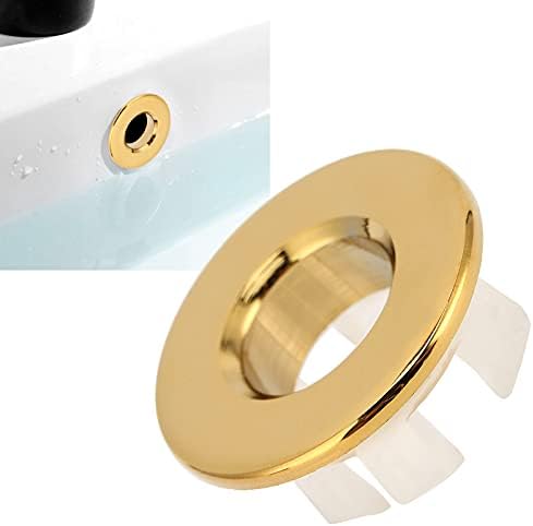 Brass Sink Overflow Cover For Bathrooms Gold 12x06in