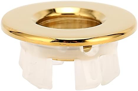 Brass Sink Overflow Cover For Bathrooms Gold 12x06in