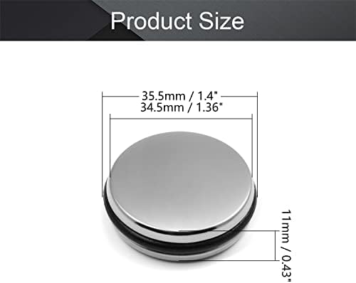 Double Pack of 355mm Sink Plug Stoppers for Bathrooms Kitchens