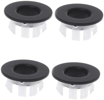 OSALADI 2pcs Bathroom Sink Overflow Cover Brass ABS Material