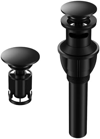 Matte Black Bath Sink with Overflow
