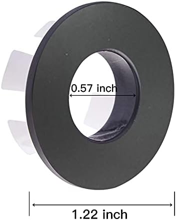 BWE Matte Black Sink Basin Trim Overflow Cover