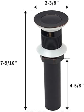 Akicon Oil Rubbed Bronze Push Button Drain Stopper for Bathroom Sink