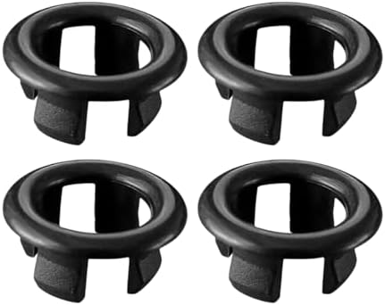 4-Pack Sink Overflow Hollow Rings Black