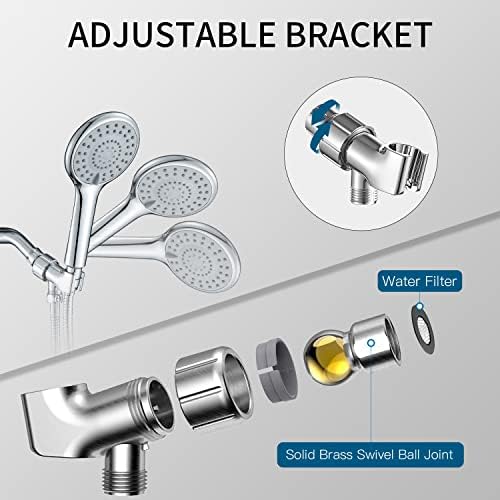 DOILIESE5-Mode Handheld Shower Head with 60-inch Hose