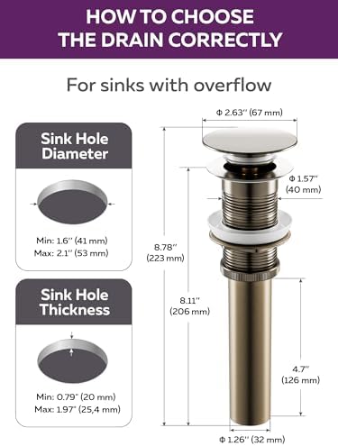 Oil Rubbed Bronze Pop Up Drain Without Overflow