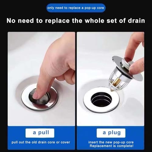 Copper Sink Drain Stopper with Hair Catcher for Bathroom Kitchen