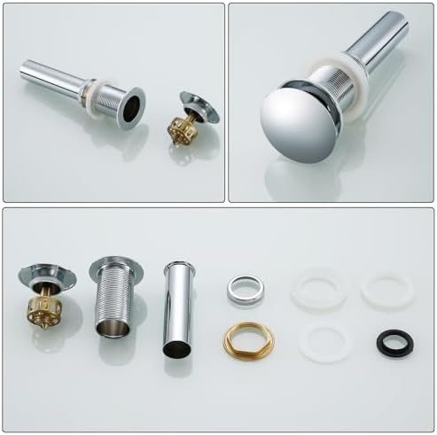 Luxury Chrome Sink Drain with Strainer Basket Durable Effortless Drainage