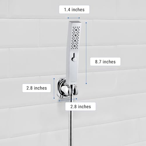 G-Promise All Metal Handheld Shower Head with 3 Function Massage Mode
