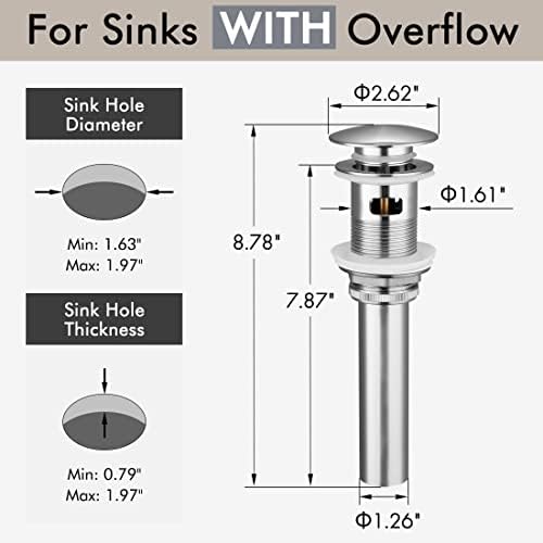 KES Vessel Vanity Sink Pop Up Drain