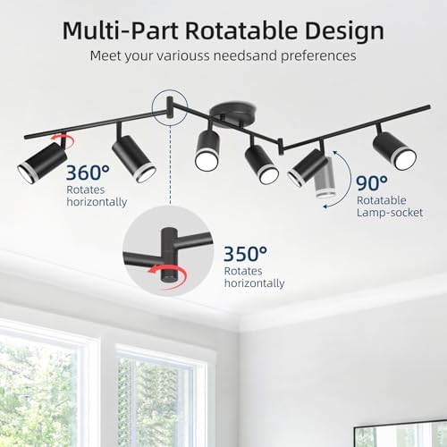 CANMEIJIA 6 Light Track Lighting Kit - LED Ceiling Light