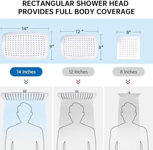 G-Promise All Metal 14-Inch Rainfall Shower Head