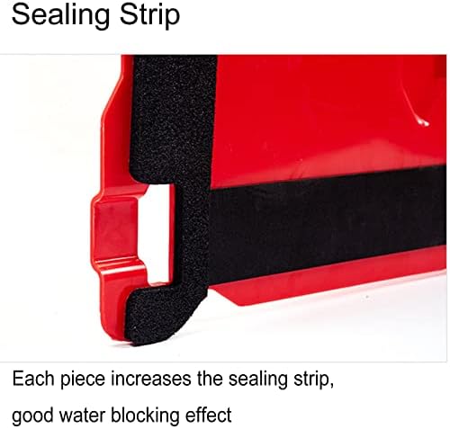 Flood Protection Barrier L-Shape ABS Plastic 6PCS