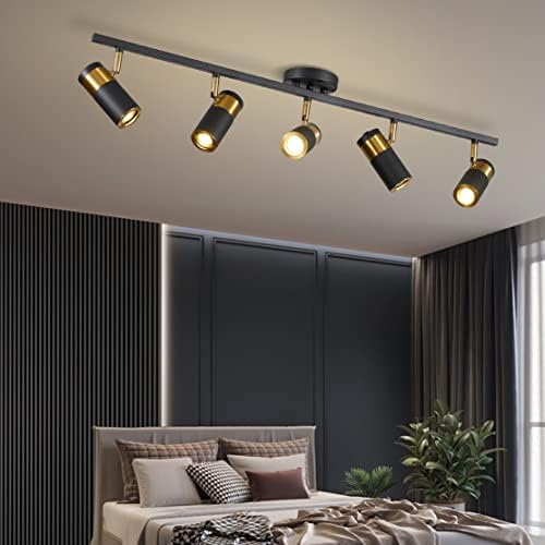 Stylish Matte Black LED Ceiling Track Lights
