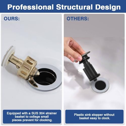 Sturdy DurableBathroom Sink Drain with Overflow
