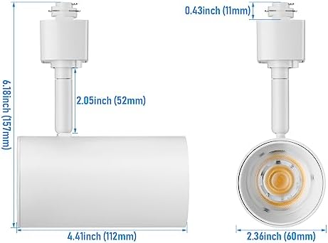 Durable 8-Pack Track Lighting Heads With 5 CCT Options