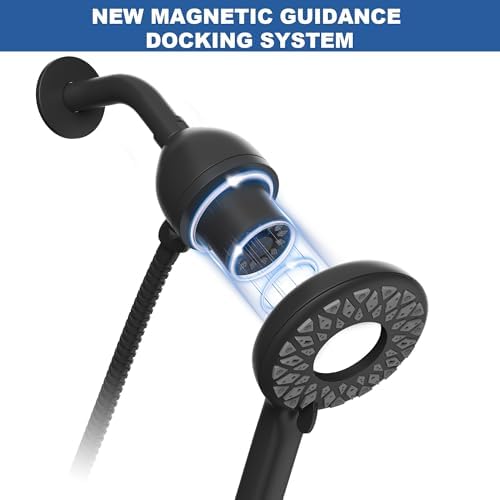 Aonebath 2-in-1 Handheld Rain Shower Head with Magnetic Docking System