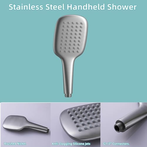 ike Nickel Shower Head Handheld