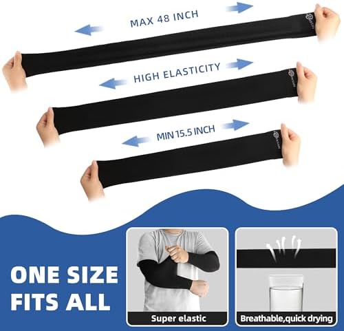 BHYTAKI Cooling Compression Arm Sleeves for Men Women UPF50 Sun Protection