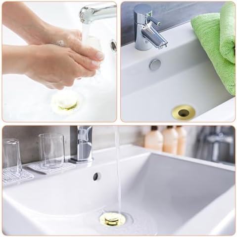 Bathroom Sink Stopper Kit - 4-Pack for 11-15 USA Standard Sinks