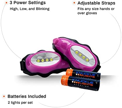2-Pc Flashlights for Runners Walkers - Lightweight Nightlight with Strap Silver