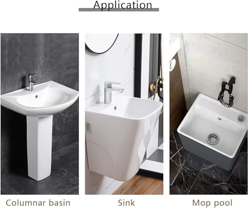 4-Piece Silicone Sink Overflow Cover for Kitchen Bath White