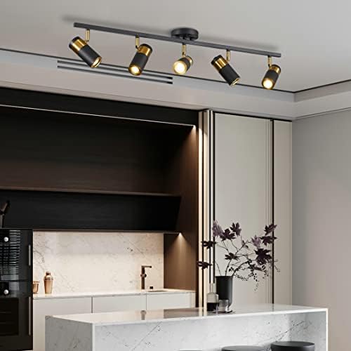 Stylish Matte Black LED Ceiling Track Lights