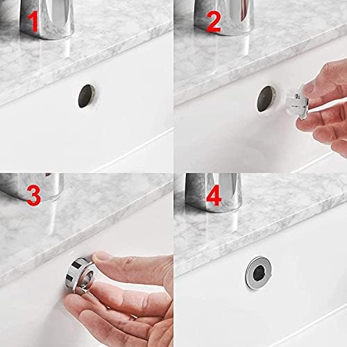BWE Matte Black Sink Basin Trim Overflow Cover