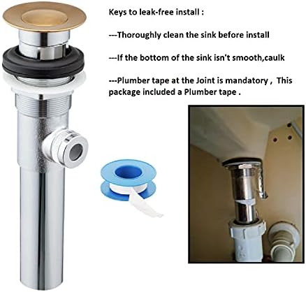 Artiwell Brushed Gold Pop Up Drain Assembly