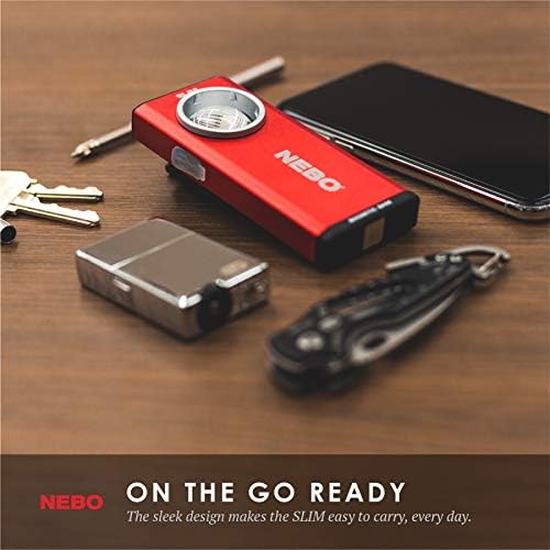 NEBO Slim 500-Lumen Rechargeable Flashlight with Dimming Magnetic Base Compact Multi-Use