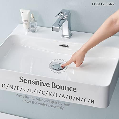 KOKOSIRI Bathroom Sink Drain with Detachable Hair Catcher