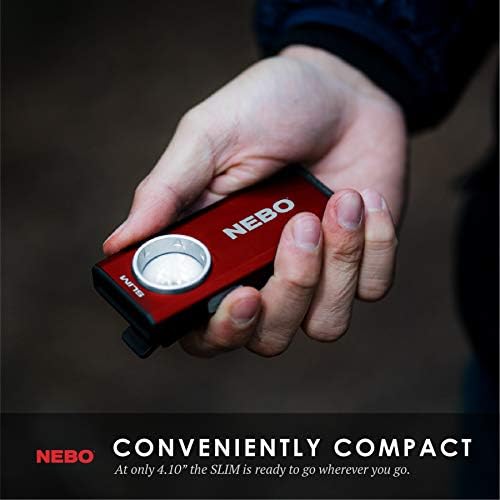 NEBO Slim 500-Lumen Rechargeable Flashlight with Dimming Magnetic Base Compact Multi-Use