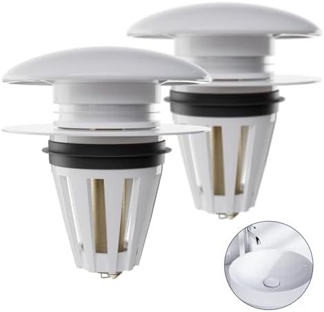 Feptuase 2-in-1 Sink Stopper - Effortless Durable White