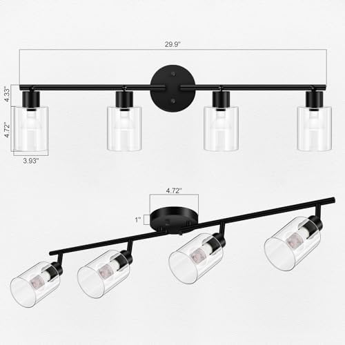 BoostArea 4-Light LED Track Lighting Kit