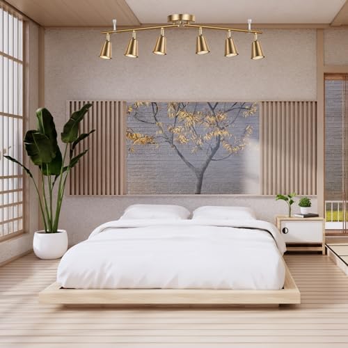6 Light Track Lighting Kit Foldable Adjustable Ceiling Spotlight for Home Improvement